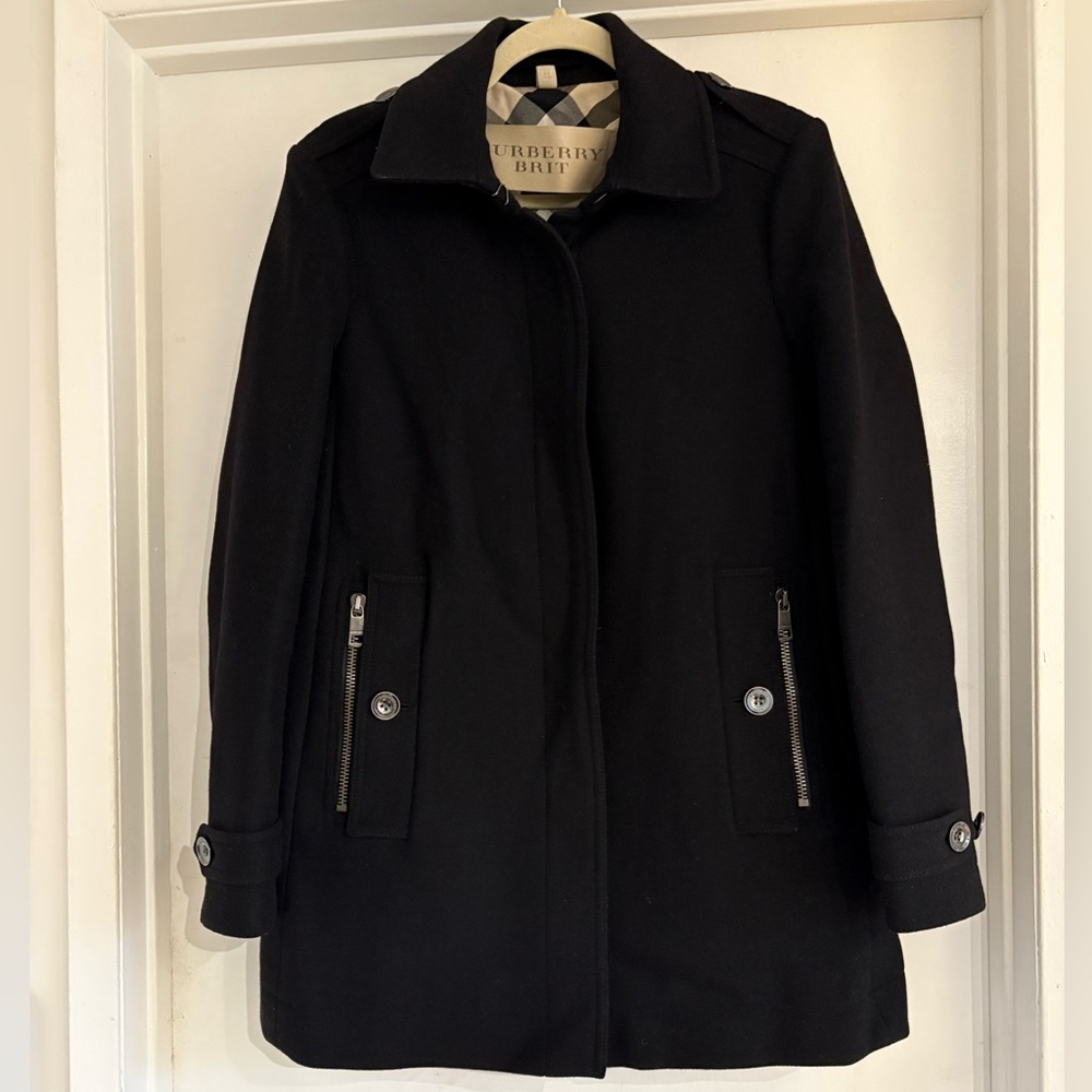 Burberry Brit Women's Wool Black Coat